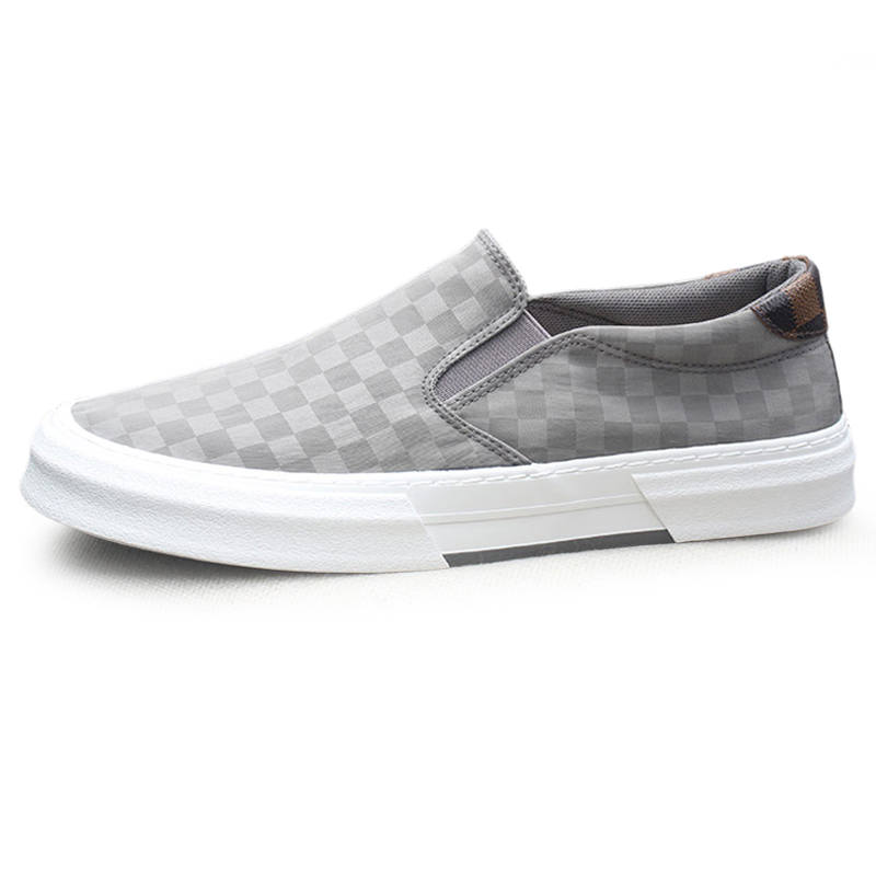 SENJIALUO Men's Casual Shoes Men's Low Top Khaki