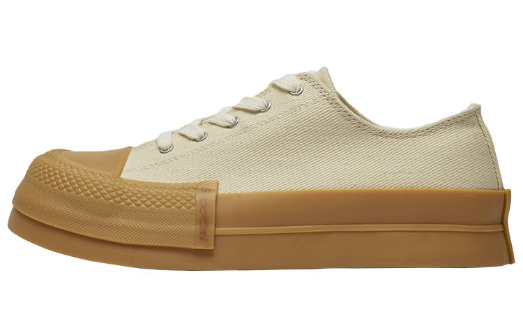 GOOD BAI Canvas Stylish Skateboarding Shoes Unisex Beige Yellow