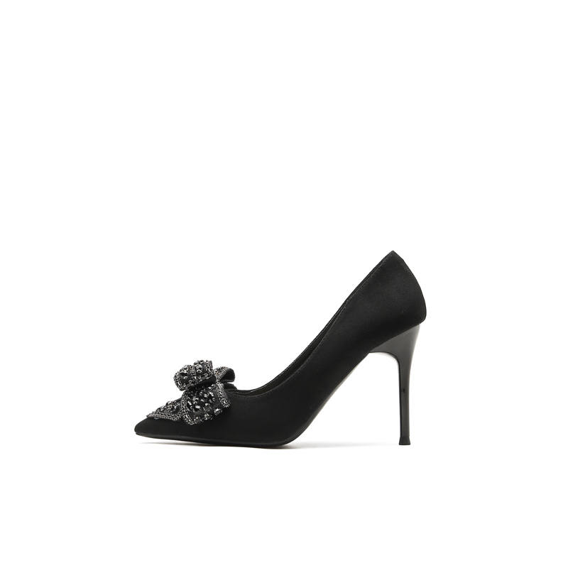 Zubumei Suede High Heels Women's Black