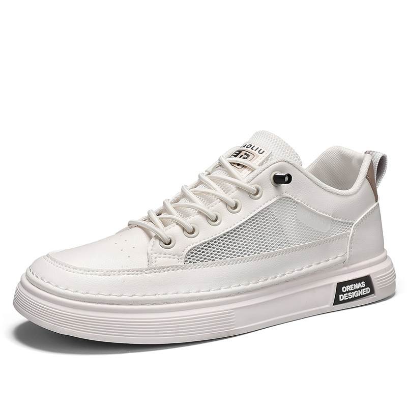 SHOUBA Mesh, Leather Low top Skateboard Shoes Men's