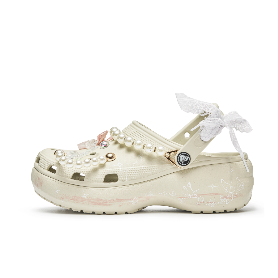 Crocs Crocs Classic Platform Clog Sparkling Butterfly Shadow EVA Clogs Women's