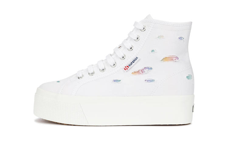 SUPERGA Slip Resistant And Breathable Slip Resistant And Breathable High top Canvas Shoes Women's White
