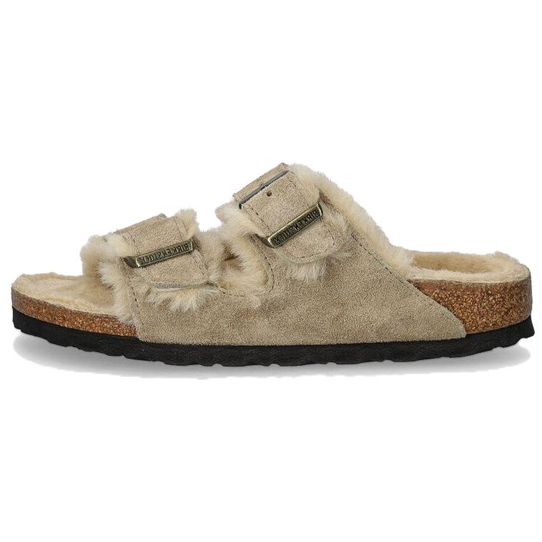 Birkenstock Arizona Wmns Birkenstock Shearling Suede Leather 'Taupe'
