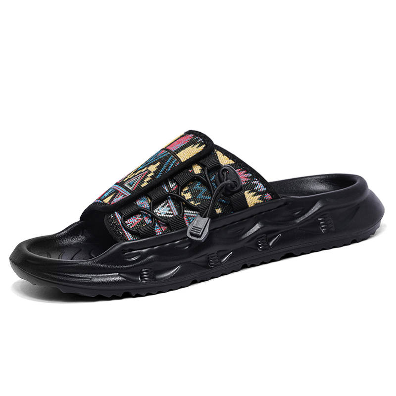 BAOZAOGONGYANG Fashion Trend Slip Resistant Odor Resistant Abrasion Resistant Slide Slippers Men's