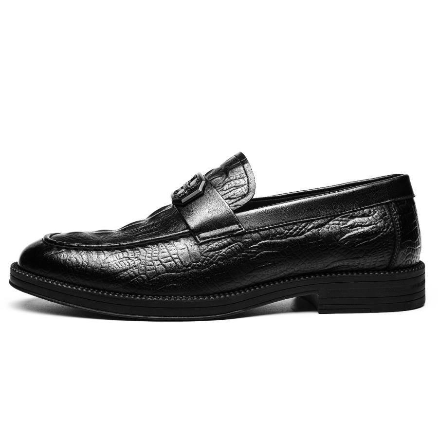 CHINT Cow Split Leather Men's Casual Shoes Men's Black