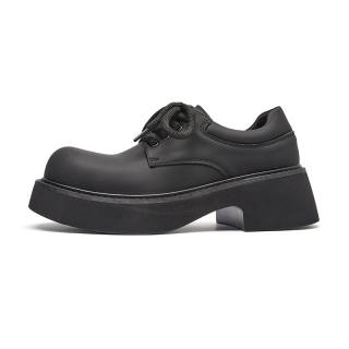 JIDONGRENKOU Cow Split Leather Casual Shoes Men's Black