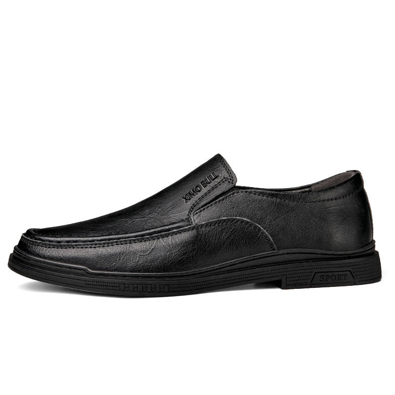 XIMO BULL Casual Leather Shoes Men's Low Top White/Brown/Black