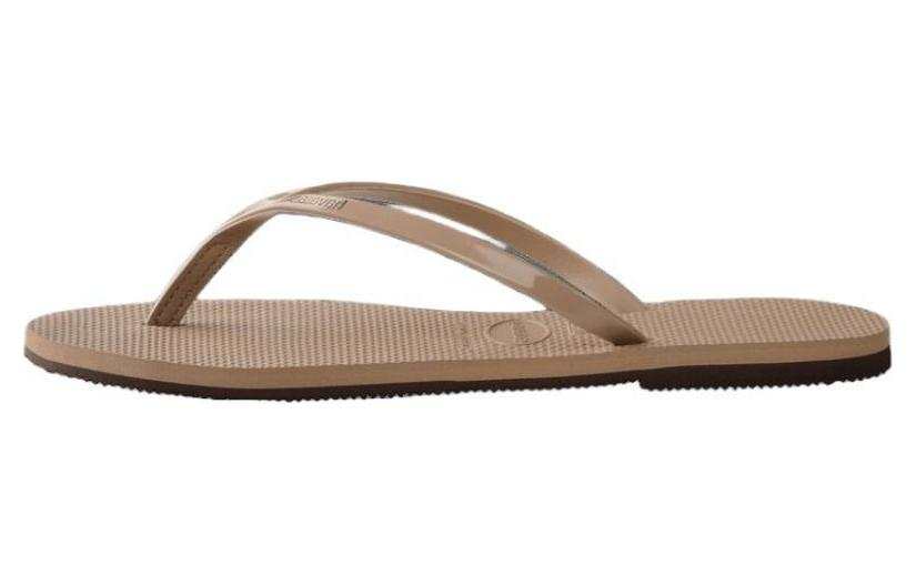 Havaianas You Metallic Rubber Sole Flip Flops Women's Brown