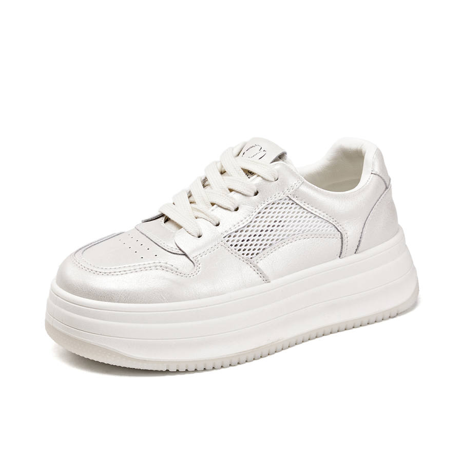 La Chapelle Slip Resistant Abrasion Resistant Low top Skateboard Shoes Women's Silver
