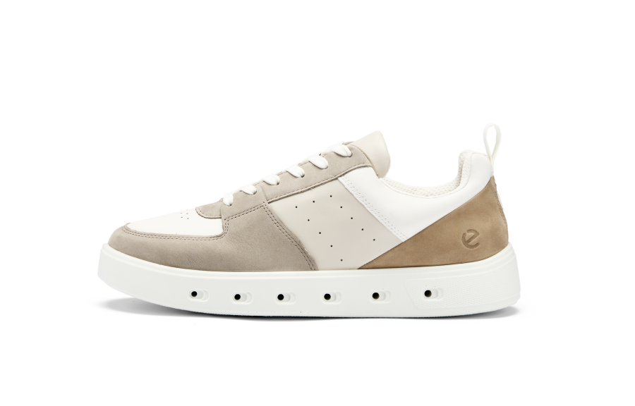 Ecco Street 720 Series Cow Leather Low top Skateboard Shoes Men's Multicolor/Gravel Gray