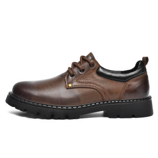 Laoks Cow Leather Ankle Length Combat Boots Men's