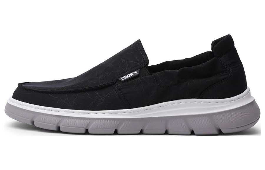 CROWN CROWN Fabric Low top Casual Shoes Men's Black