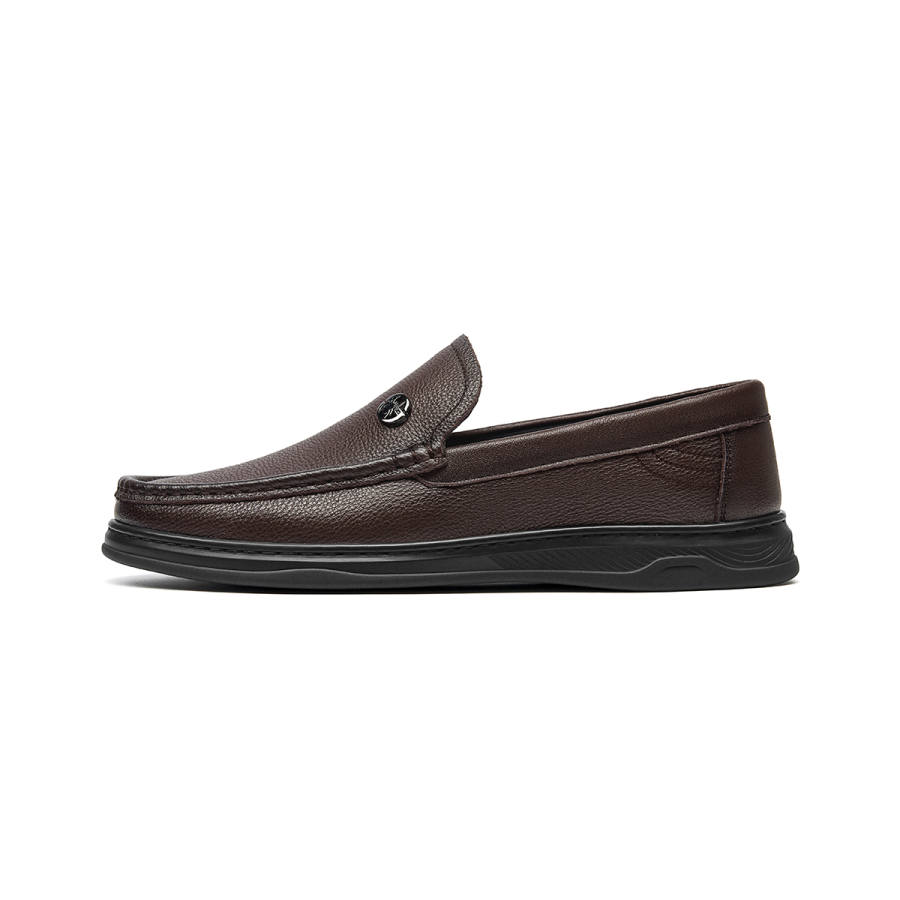 Spider King Casual Leather Shoes Men's Low Top Black