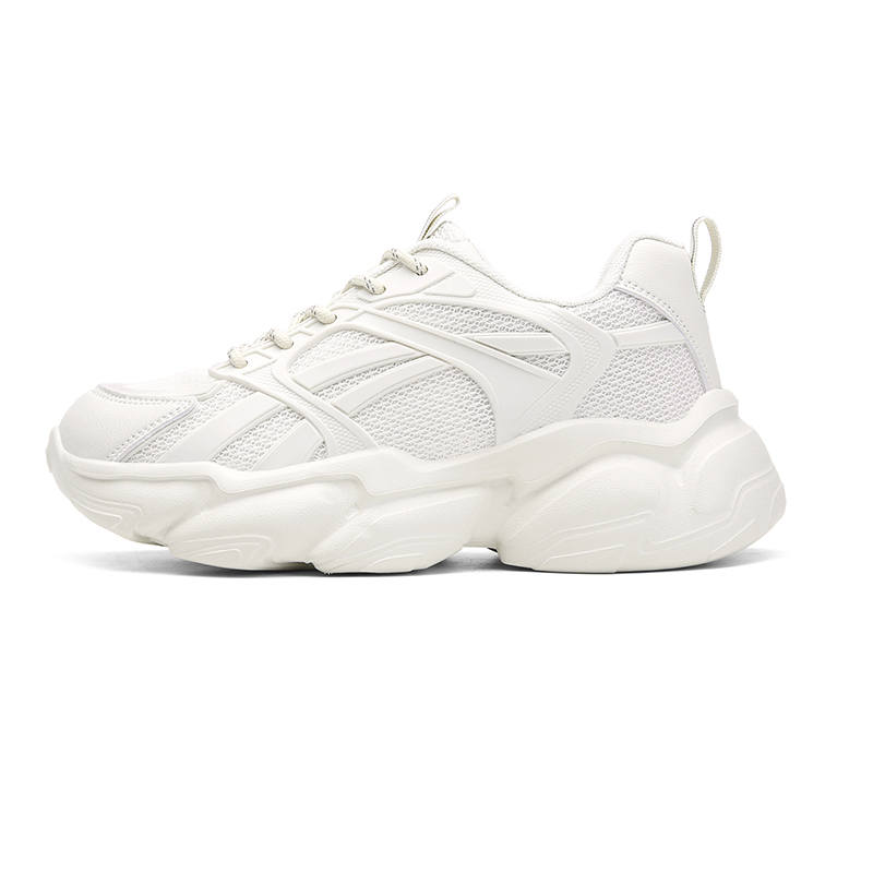 AOKANG Chunky Sneakers Women's Low Top Beige/Black