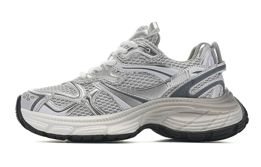 EBLAN Synthetic Leather, Leather Cushioning Slip Resistant Lightweight Height Increasing Low top Chunky Sneakers Unisex