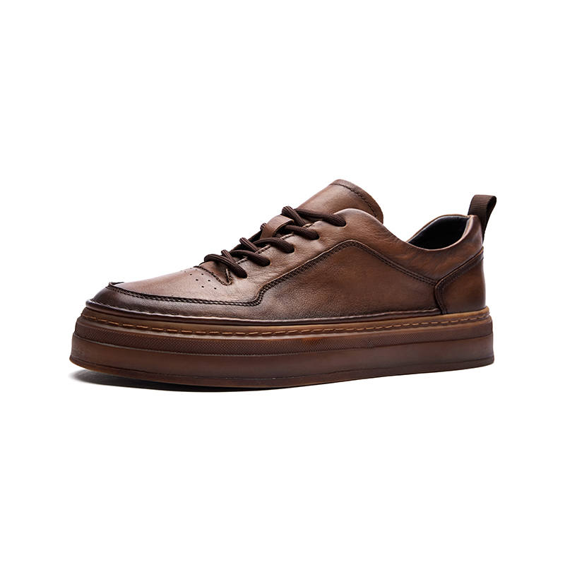 Hautton Jeans Cow Leather Low top Skateboard Shoes Men's