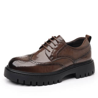 YINGLUNQISHI Cow Split Leather Casual Shoes Men's