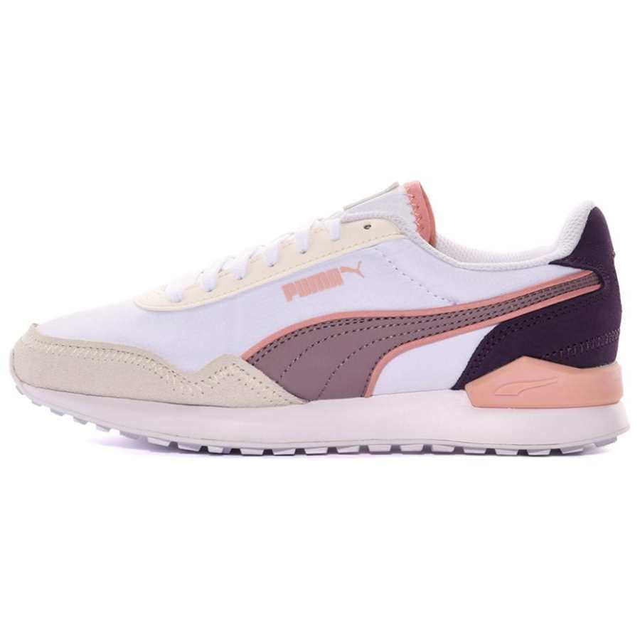 PUMA Dista Abrasion Resistant Lightweight Wear resistant And Lightweight Low top Casual Shoes Women's White Pink
