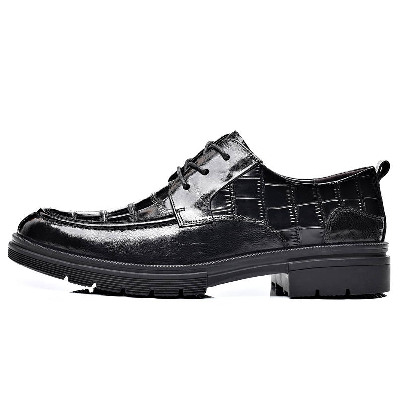SHUPATE Cow Leather Dress Shoes Men's Black