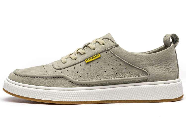 LEAVELAND Top Grain Cow Leather Skateboard Shoes Men's
