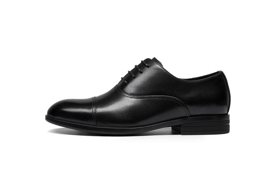 HLA Top Grain Cow Leather Dress Shoes Men's Black