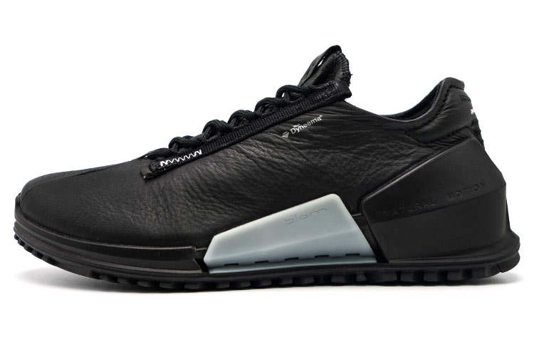 Ecco Cow Leather Vintage Cushioning Abrasion Resistant Waterproof Low top Running Shoes Women's Black