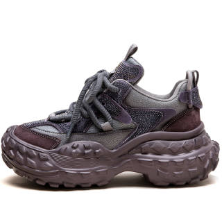MATA Top Grain Cow Leather Height Increasing Height Increasing Low top Chunky Sneakers Women's