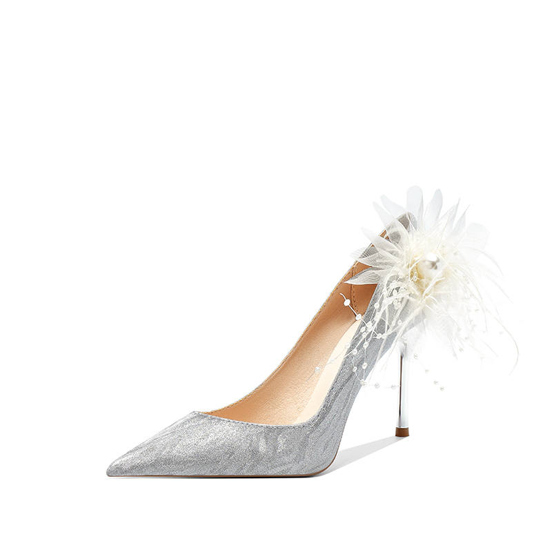 B+AB B+AB High Heels Women's Silver Box