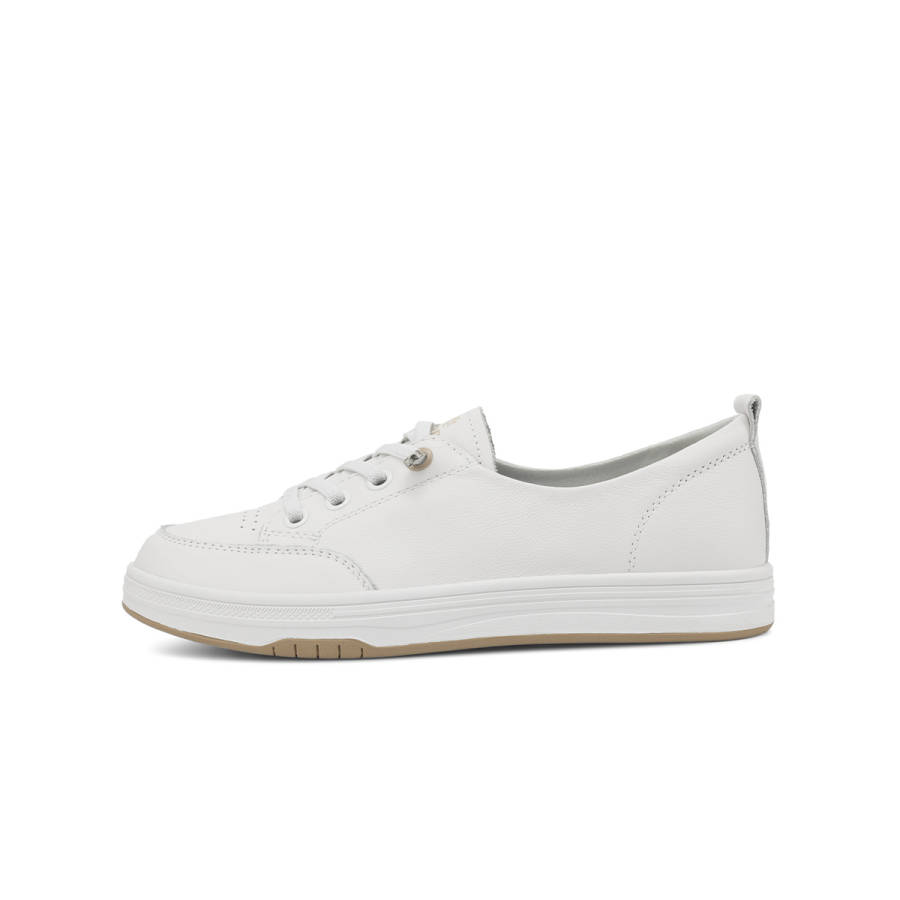 BOERDIQI Cow Leather Casual Shoes Women's White Apricot