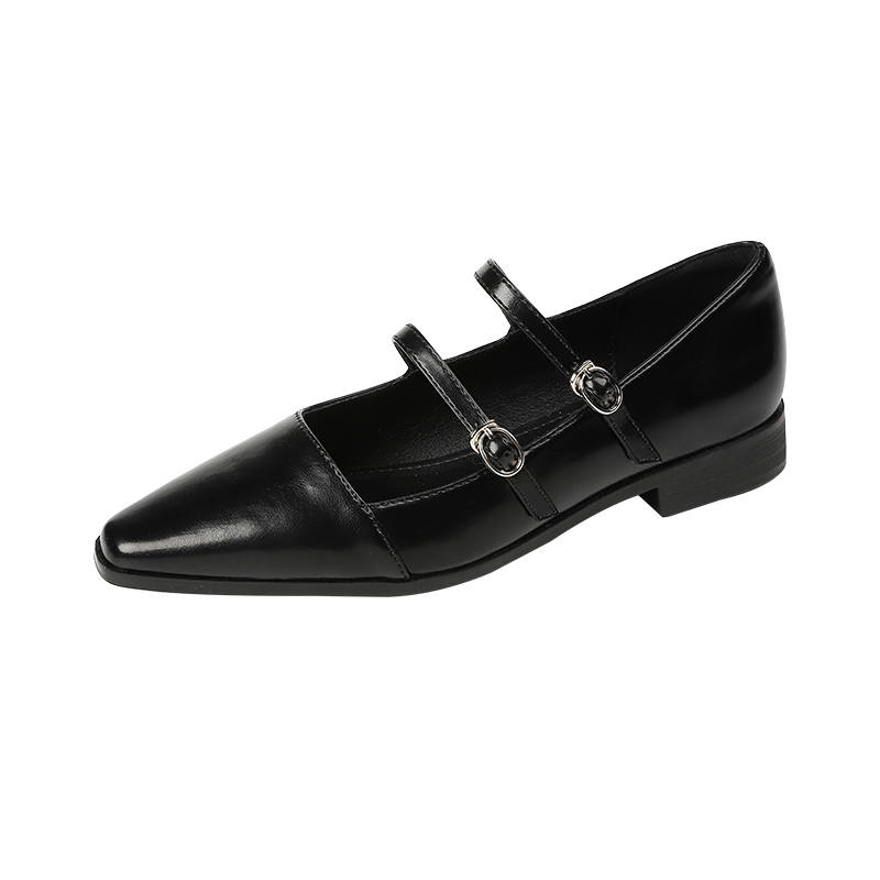 TATAYA Microfiber Leather Chunky Heel Mary Jane Shoes Women's