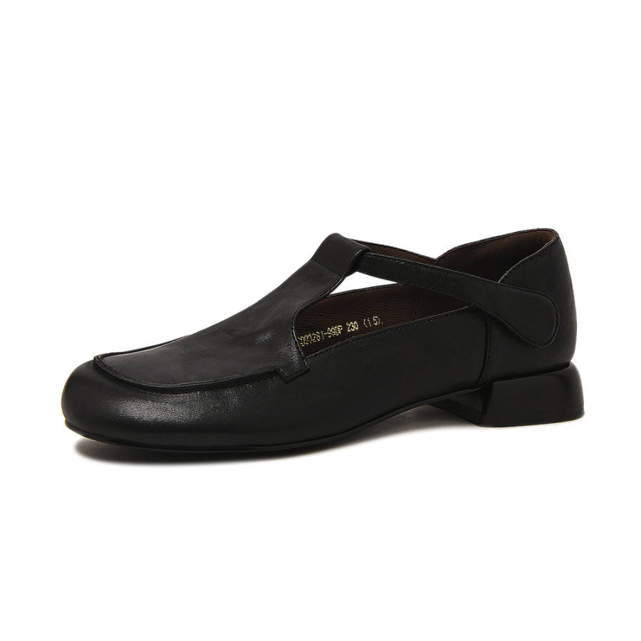 CAMEIDO Top Grain Cow Leather Flat Mary Jane Shoes 2.5cm Women's