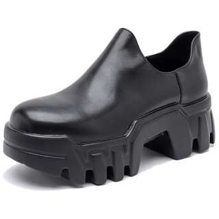 WEISHIBANGWEI Microfiber Leather Casual Leather Shoes Men's Black