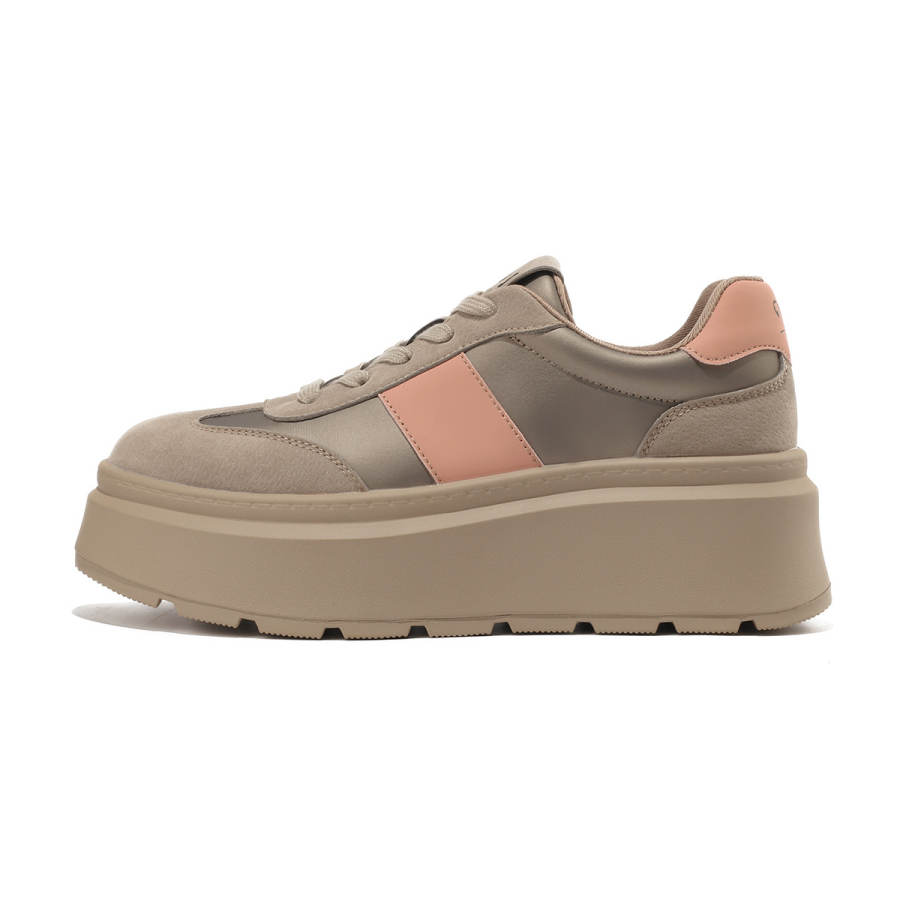 JOSINY Skateboard Shoes Women's Low Top Light Brown/Gray Pink