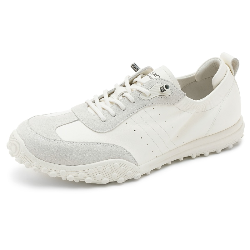 AOKANG Cow Leather Skateboard Shoes Men's White