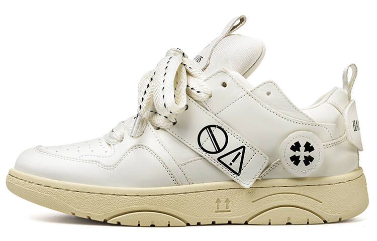 HART DAVIS HART DAVIS Rebel II Stylish Skateboarding Shoes Unisex Ecru