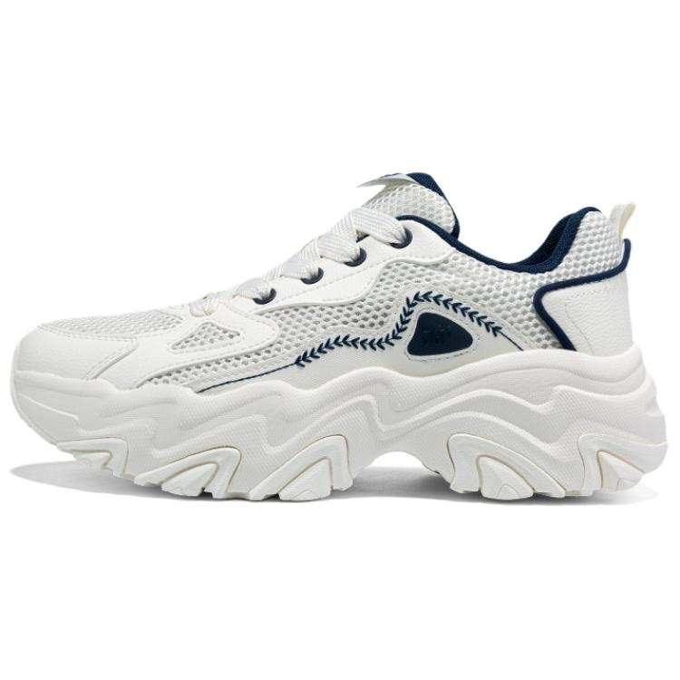 361° Squirrel Shoes Mesh, Synthetic Leather Slip Resistant Abrasion Resistant Low top Casual Shoes Women's White Blue