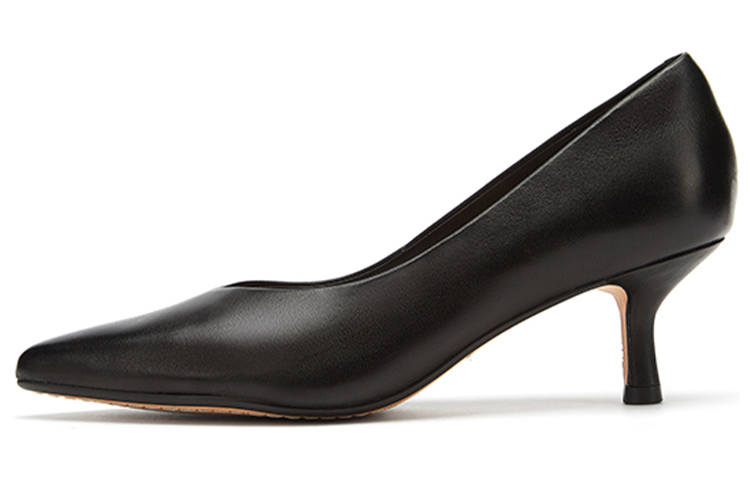 Clarks Leather Slim Heel High Heels Women's Black