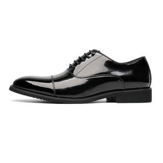 KAQIAODI Cow Split Leather Dress Shoes Men's Black