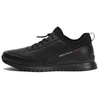 BIYINLEIFEN Cow Leather Cushioning Low top Casual Shoes Men's Black