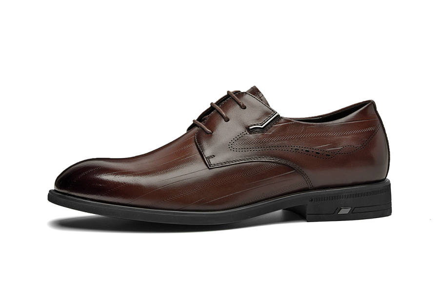 HLA Top Grain Cow Leather Dress Shoes Men's Black