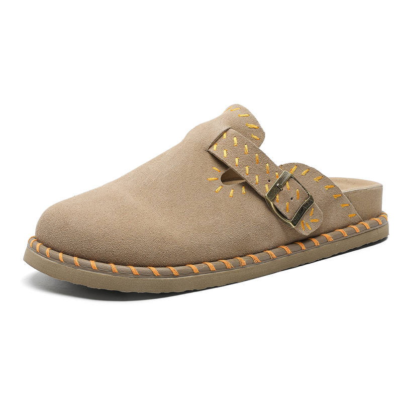 MPZY MPZY Closed Toe Slippers Unisex Khaki Orange