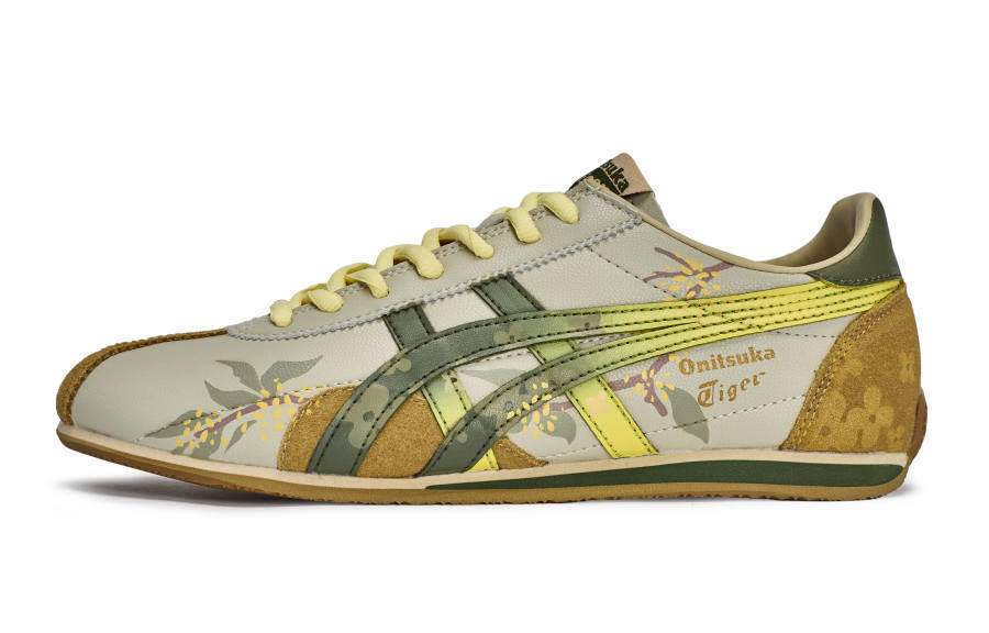 Onitsuka Tiger Runspark Abrasion Resistant Abrasion Resistant Low top Running Shoes Unisex Beige Green Yellow
