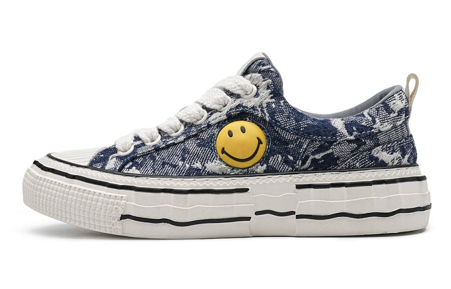 SMILEY SMILEY Canvas Shoes Men's Low Top White