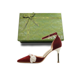 DUNNU Leather Slim Heel High Heels Women's