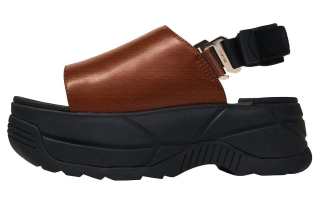 Shaka Vacay Chunky One Strap Sandals Women's Black Brown