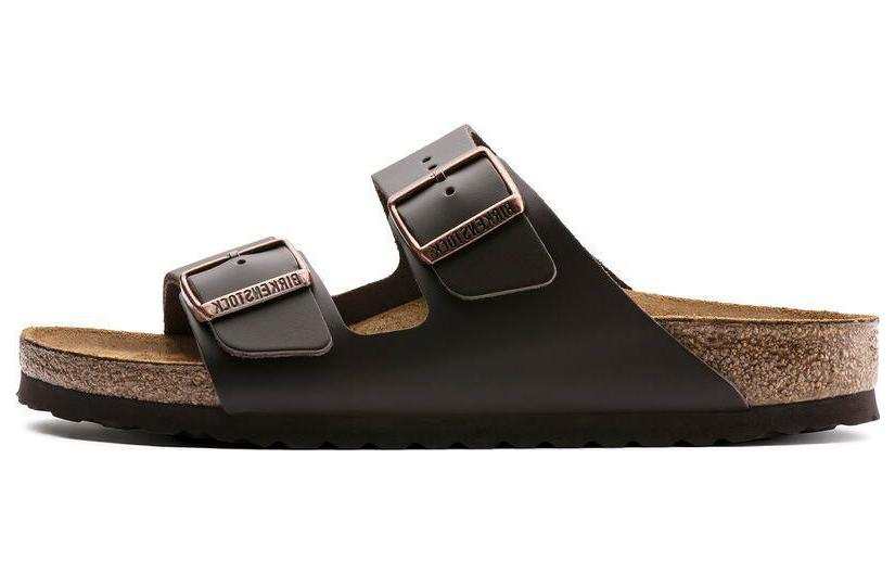 Birkenstock Slide Slippers Unisex Dark Brown Regular