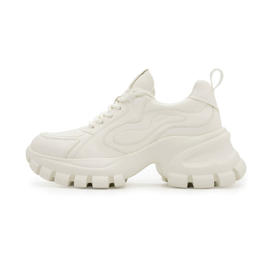 FED FED Top Grain Cow Leather Low top Chunky Sneakers Women's White