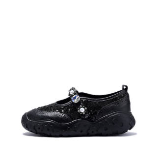SELAIYA Top Grain Cow Leather Platform Mary Jane Shoes Women's