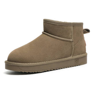 V Cow Suede Abrasion Resistant Slip Resistant Abrasion Resistant Slip Resistant Short Snow Boots Women's