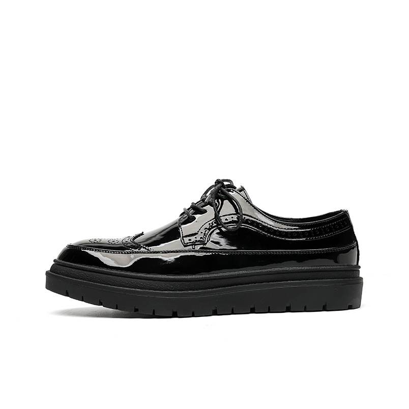 KACHILANG Synthetic Leather Casual Shoes Men's Black